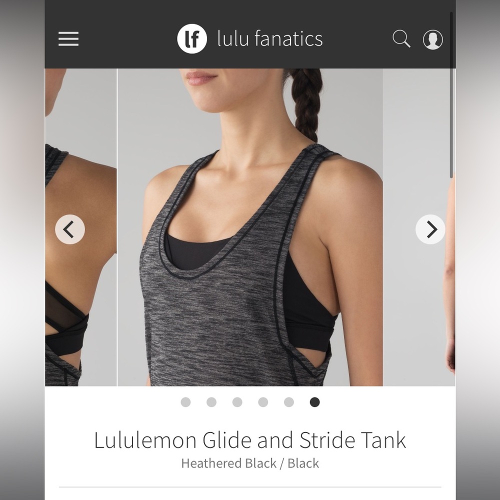 Lululemon Glide and Stride tank *new condition*